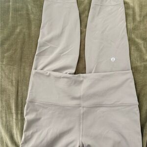 Lululemon Athletica High-Waisted Leggings in Light Tan